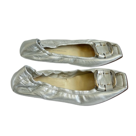 Agl Shoes - ATTILIO GIUSTI LEOMBRUNI AGL silver genuine leather ballet flat 41 11